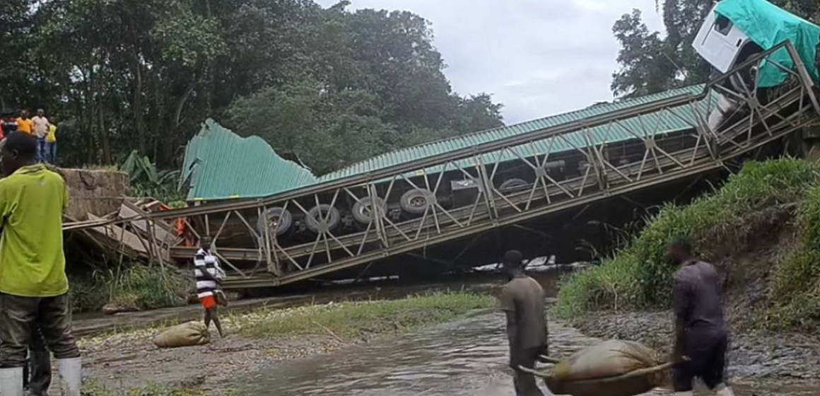 Pont Lume effondré au Nord-Kivu