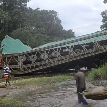 Pont Lume effondré au Nord-Kivu