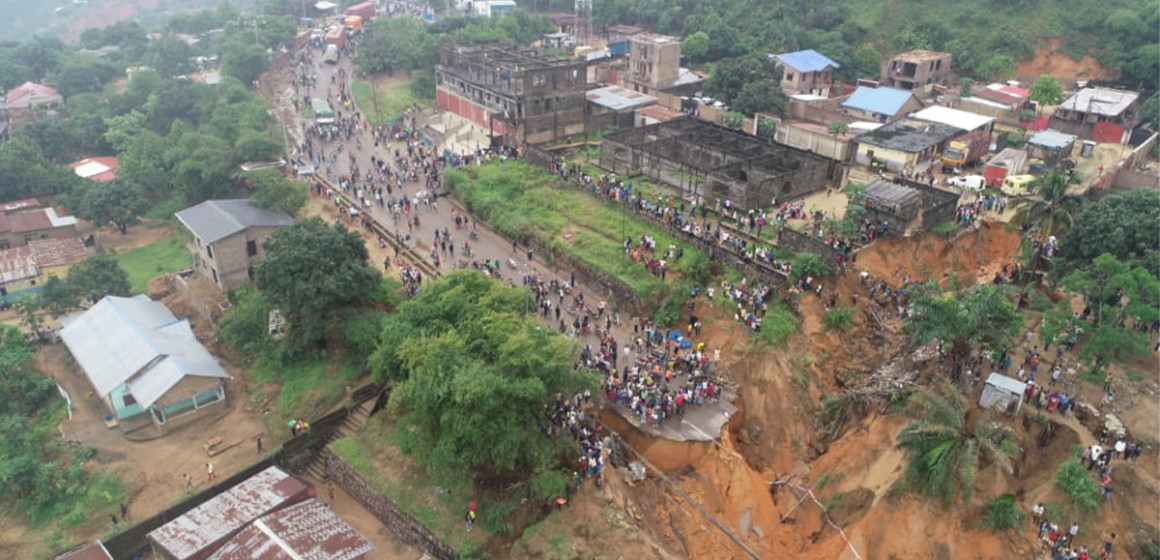 Route nationale RN1 coupée