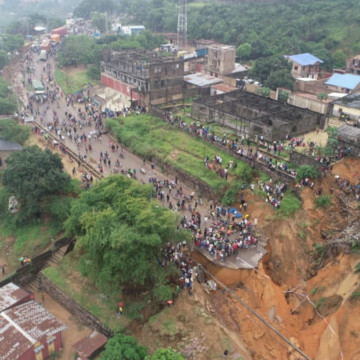 Route nationale RN1 coupée