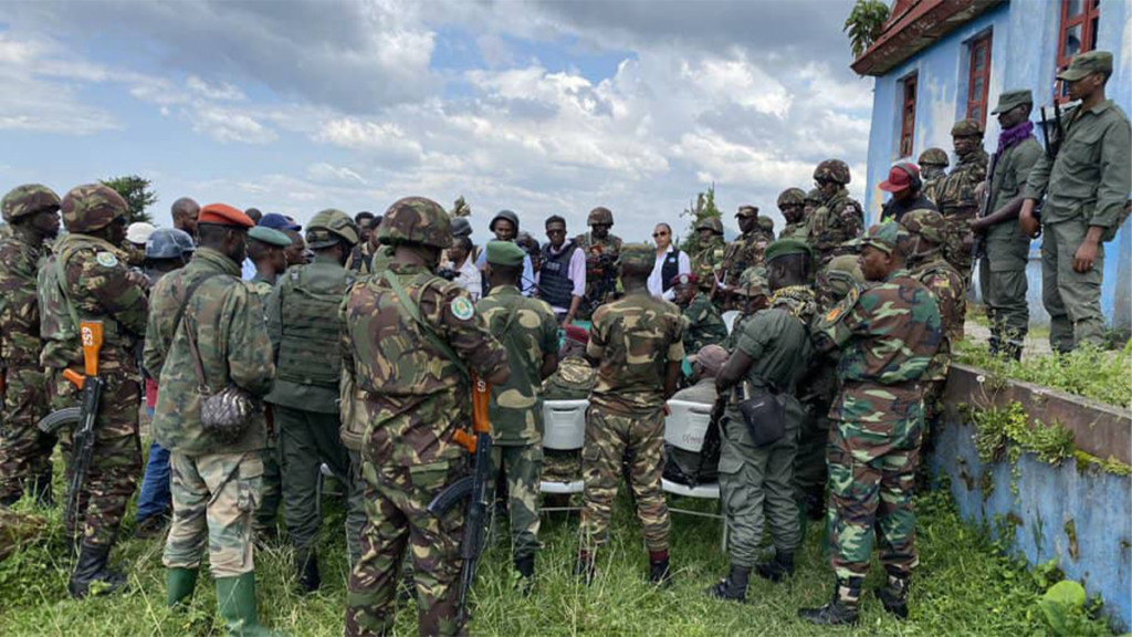 Le M23 et la force de l'EAC à Rumangabo