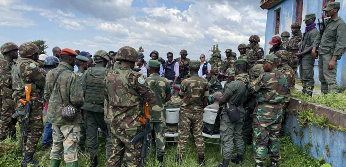 Le M23 et la force de l'EAC à Rumangabo