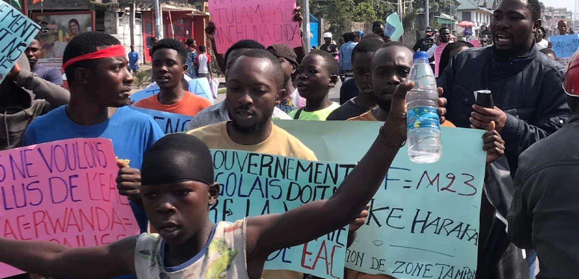 manifestation-contre-eac Manifestation contre la force régionale de l'EAC à Goma