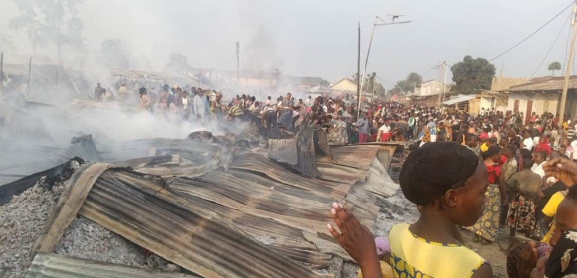 Marché de Mayangose de Beni incendié