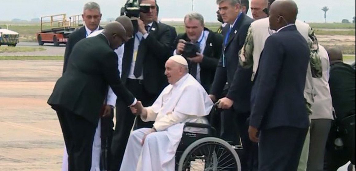Le Pape François accueilli à Kinshasa RDC