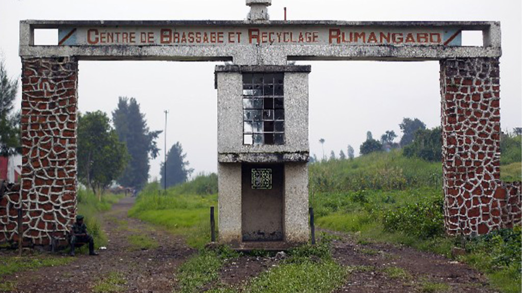 Entrée du camp militaire de Rumangabo