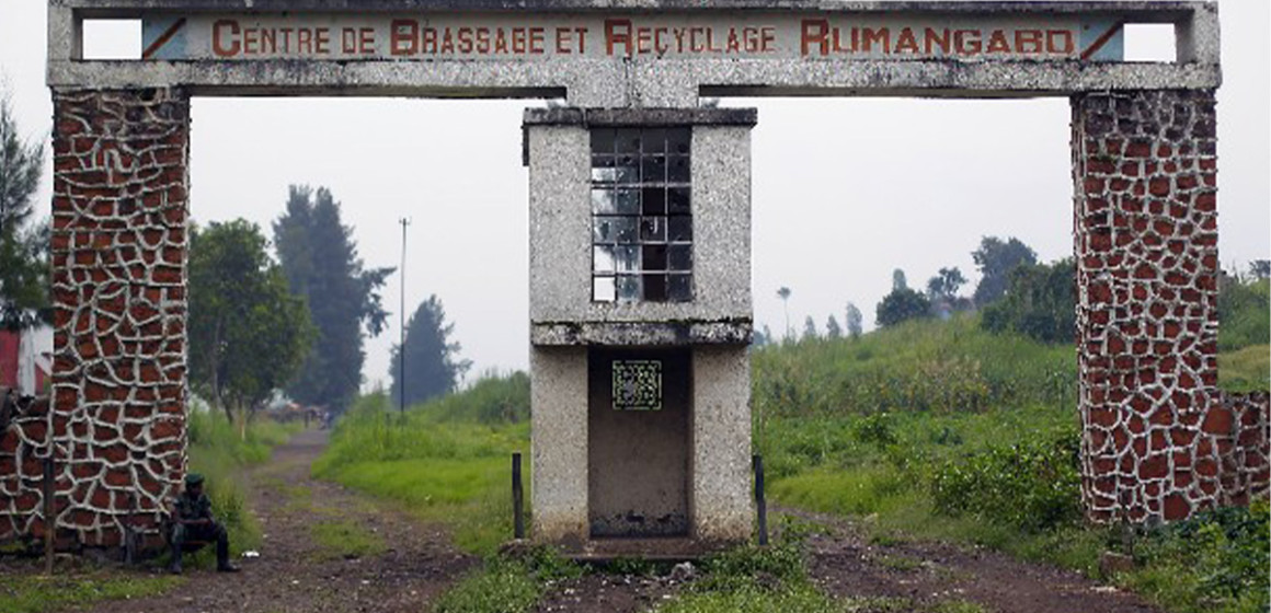 Entrée du camp militaire de Rumangabo