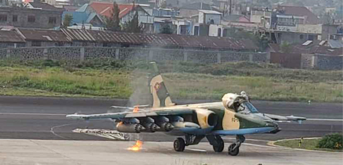 Chasseur Sukhoi 25 des FARDC à Goma