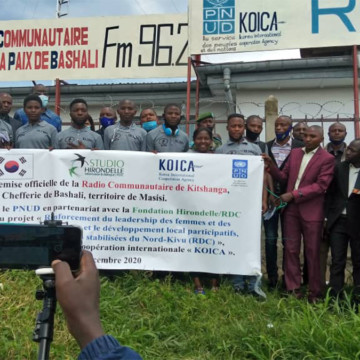 a Radio Communautaire pour la Paix de Bashali, RCPB, à Kitshanga