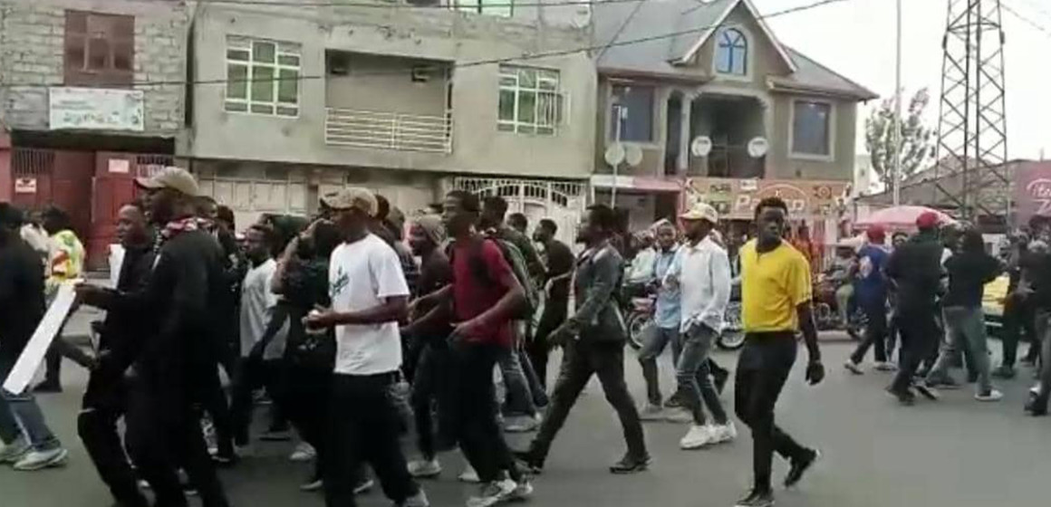 Marche des étudiants de Goma contre la force de l'EAC