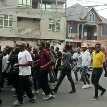Marche des étudiants de Goma contre la force de l'EAC