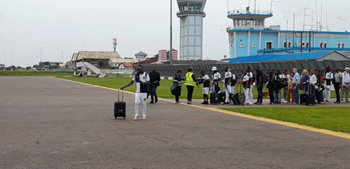 TP Mazembe à l'aéroport de Luano à Lubumbashi