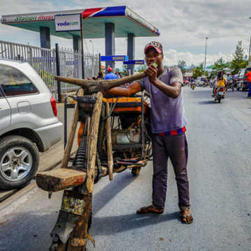Station-service à Goma