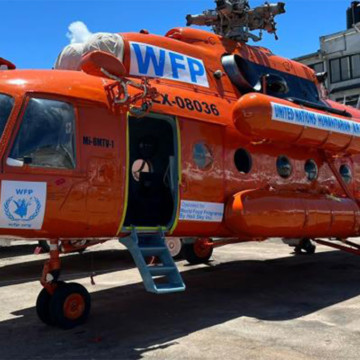 Hélicoptère de UNHAS géré par le PAM