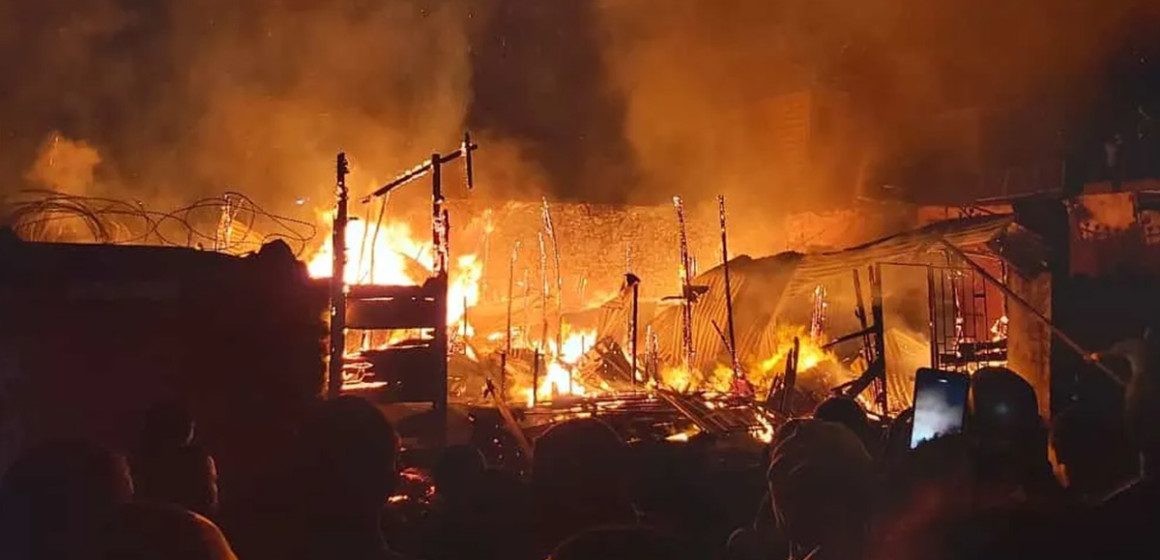 Incendie au quartier Mikeno à Goma
