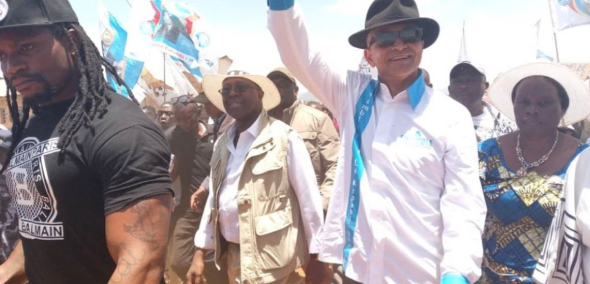 Moise Katumbi et Christian Mwando à Moba