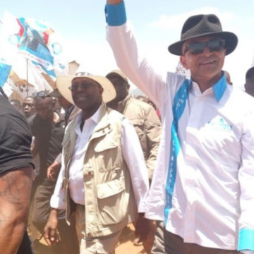 Moise Katumbi et Christian Mwando à Moba