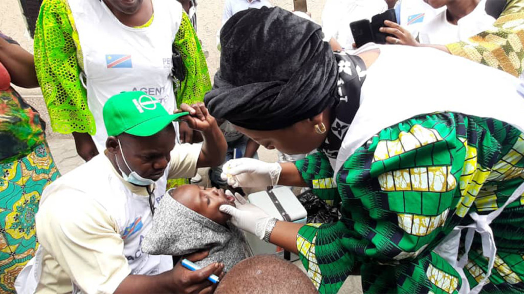 Vaccination contre la poliomyélite à Goma