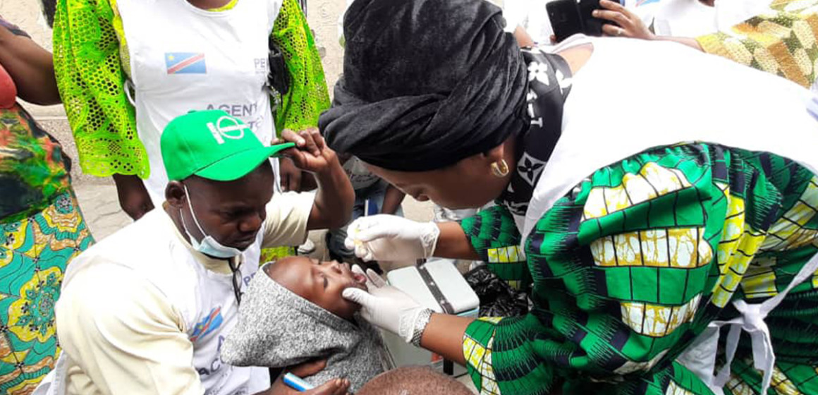 Vaccination contre la poliomyélite à Goma