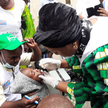 Vaccination contre la poliomyélite à Goma