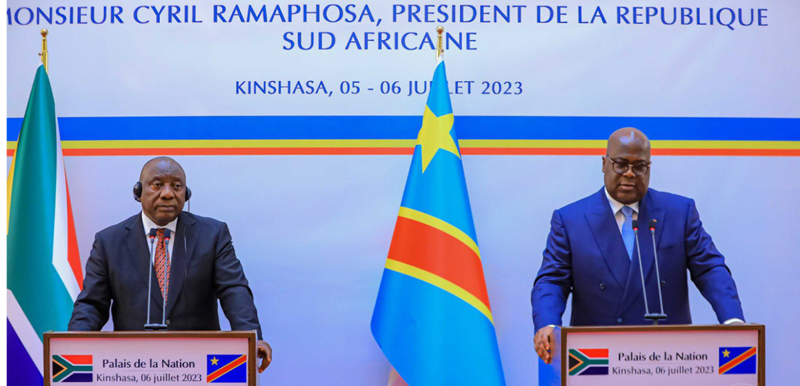 cyril-ramaphosa-tshisekedi Cyril Ramaphosa et Félix Tshisekedi à Kinshasa