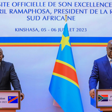 cyril-ramaphosa-tshisekedi Cyril Ramaphosa et Félix Tshisekedi à Kinshasa