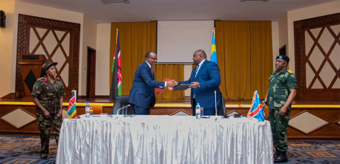 Pierre Bemba et le ministre de la Défense du Kenya