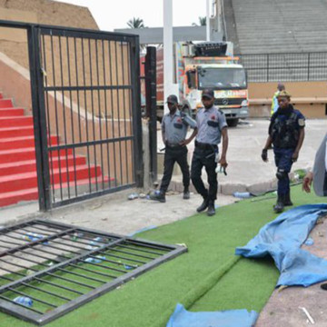 Stade Tata Raphaël endommagé