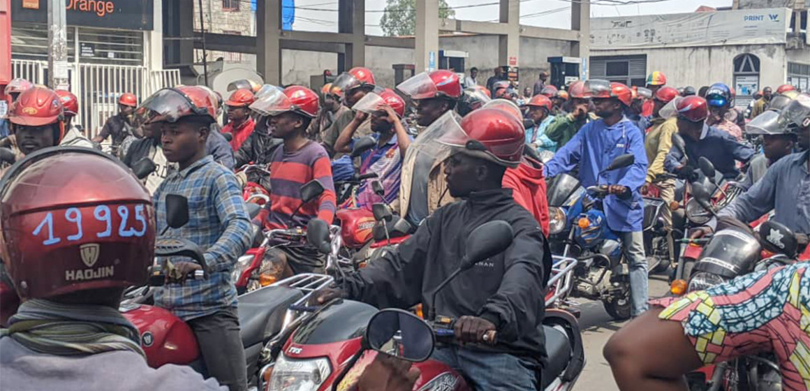 Moto-taxi à Goma