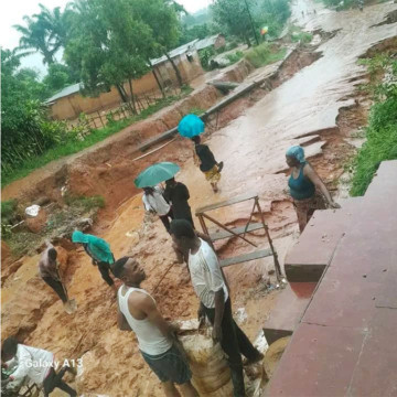 Dégâts de pluie à Kananga