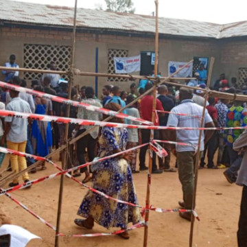 Vote à Kananga Kasai central