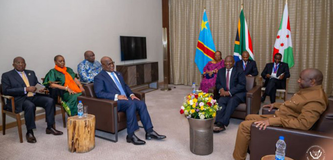 Réunion tripartie entre Tshisekedi Ramaphosa et Ndayishimiye