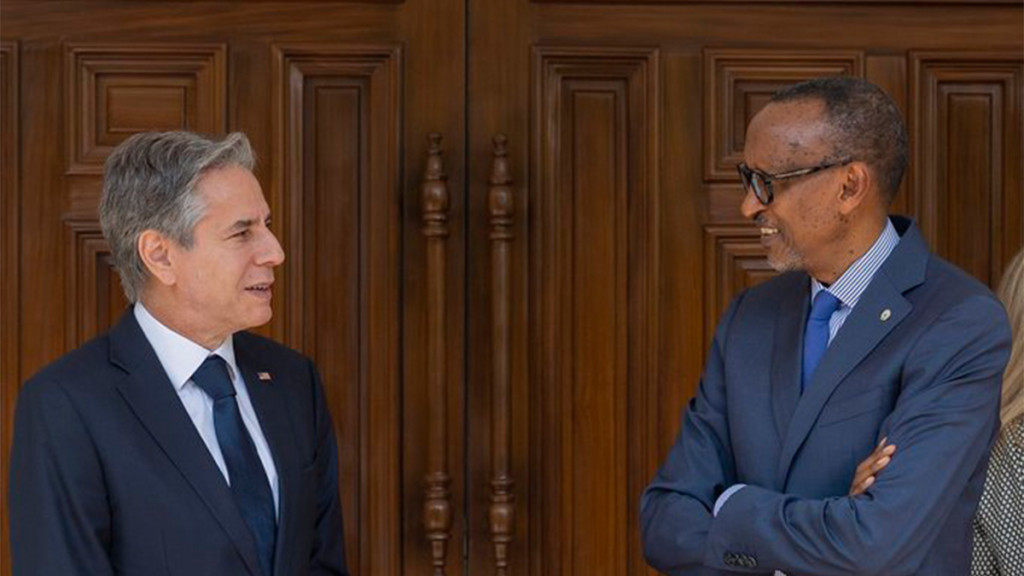 Anthony Bliken et Paul Kagame