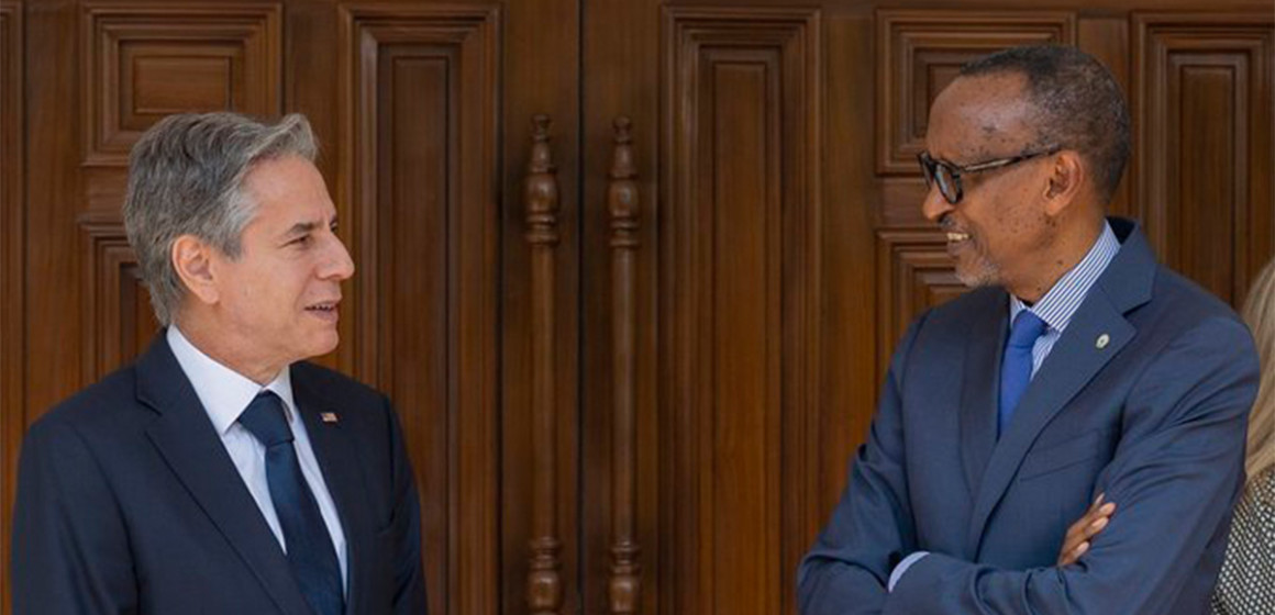 Anthony Bliken et Paul Kagame