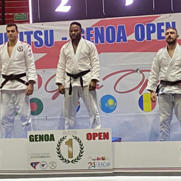 Christophe Mputu médaille d'or Jiu-Jitsu à Genoa Italie