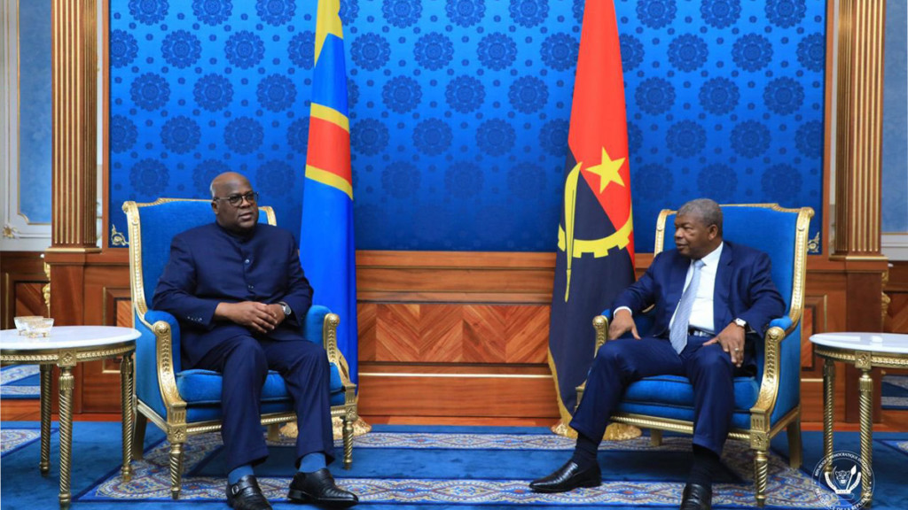 Les présidents Félix Tshisekedi et Joao Lourenço à Luanda