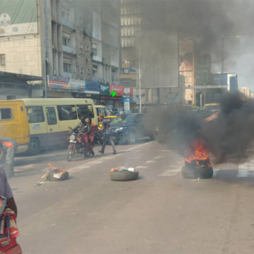Manifestations anti-occident à Kinshasa Gombe
