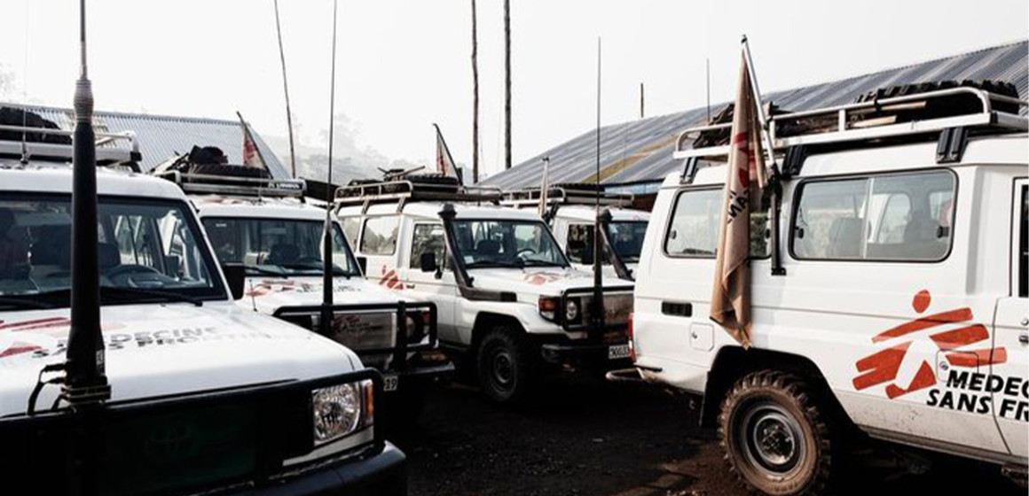 Véhicules MSF au Nord-Kivu