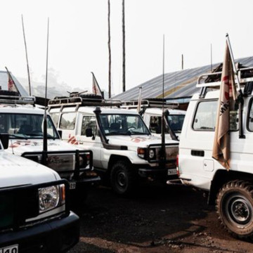 Véhicules MSF au Nord-Kivu