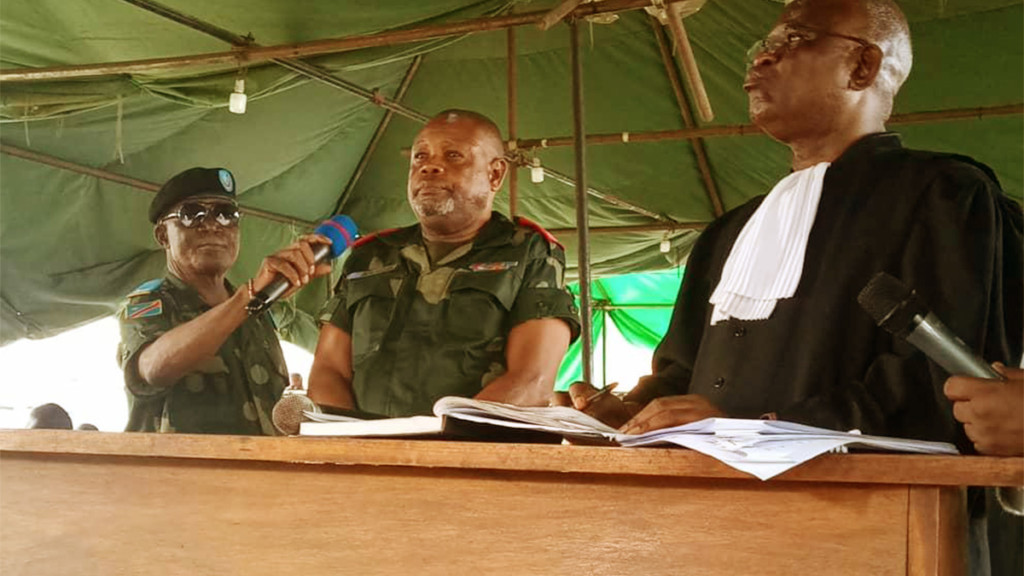 Général Zelwa Djadjidja à la Haute cour militaire de Kinshasa au procès Chebeya