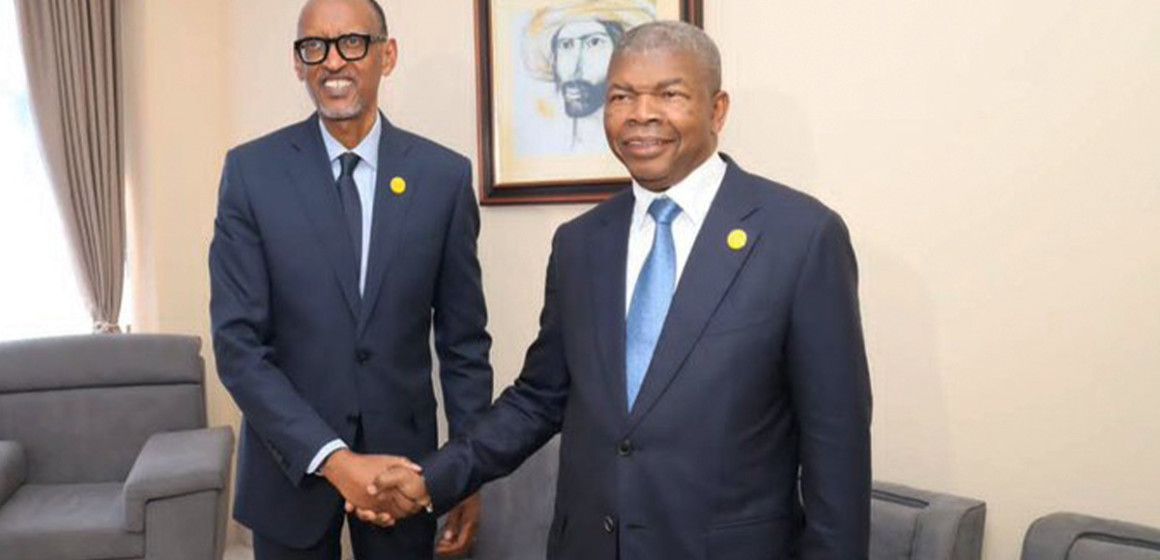 Joao Lourenço et Paul Kagame à Luanda