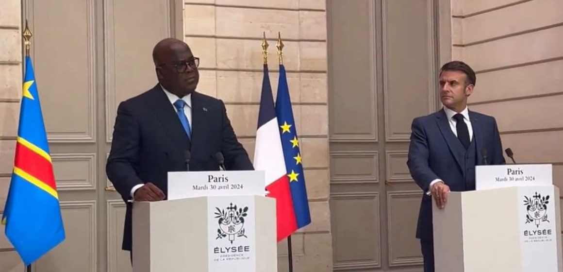 Félix Tshisekedi et Emmanuel Macron à Paris