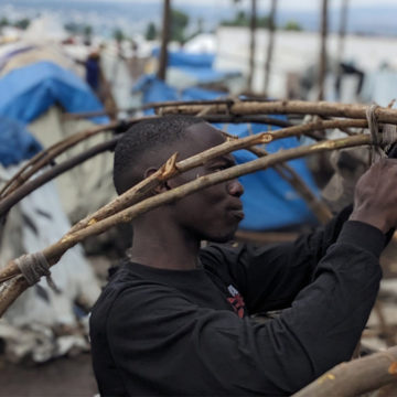 Camp de déplacés de Kanyaruchinya au Nord-Kivu