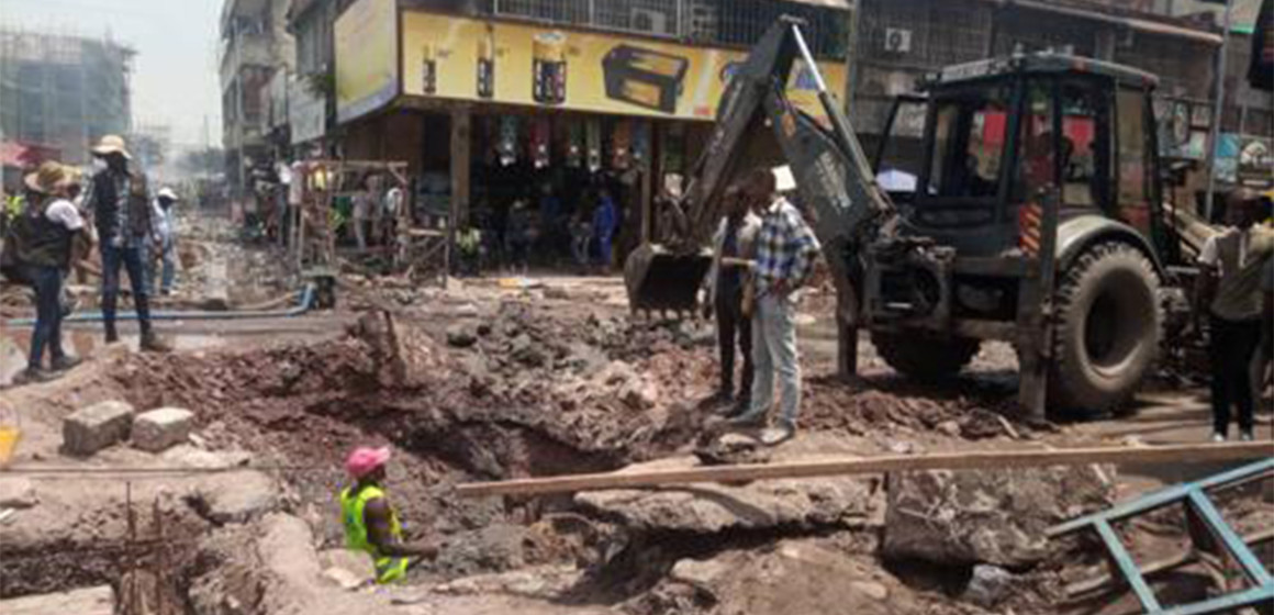 réhabilitation-artères-kinshasa Réhabilitation des artères autour du Grand marché