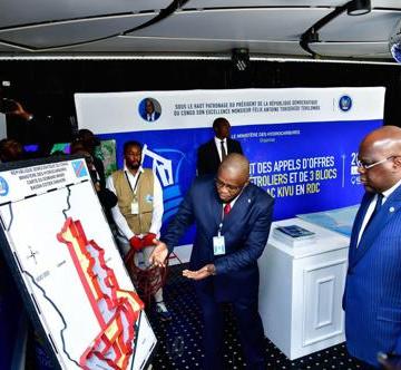 Présentation des blocs pétroliers au président Félix Tshisekedi