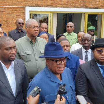 Modeste Mutinga et sa délégation à Goma