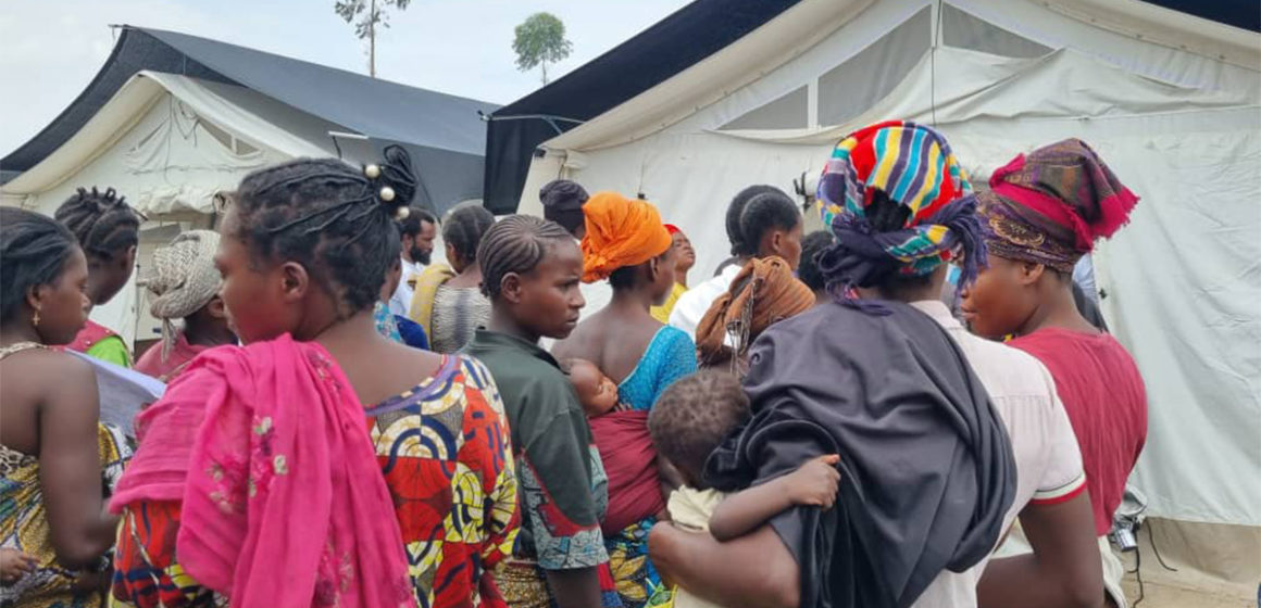 Déplacés pris en charge par MSF au camps de Rusayo 3 au Nord-Kivu