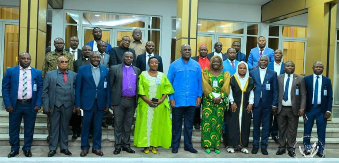 Le président Tshisekedi recevant la communauté Nande