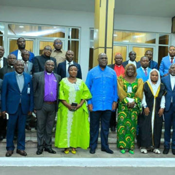 Le président Tshisekedi recevant la communauté Nande