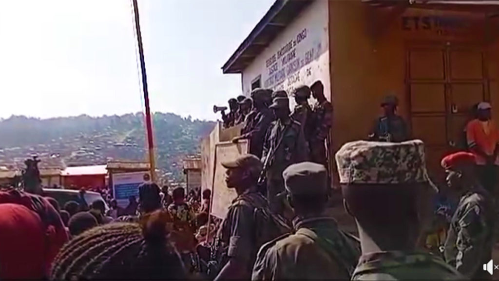 Eléments du M23/RDF dans Kanyabayonga